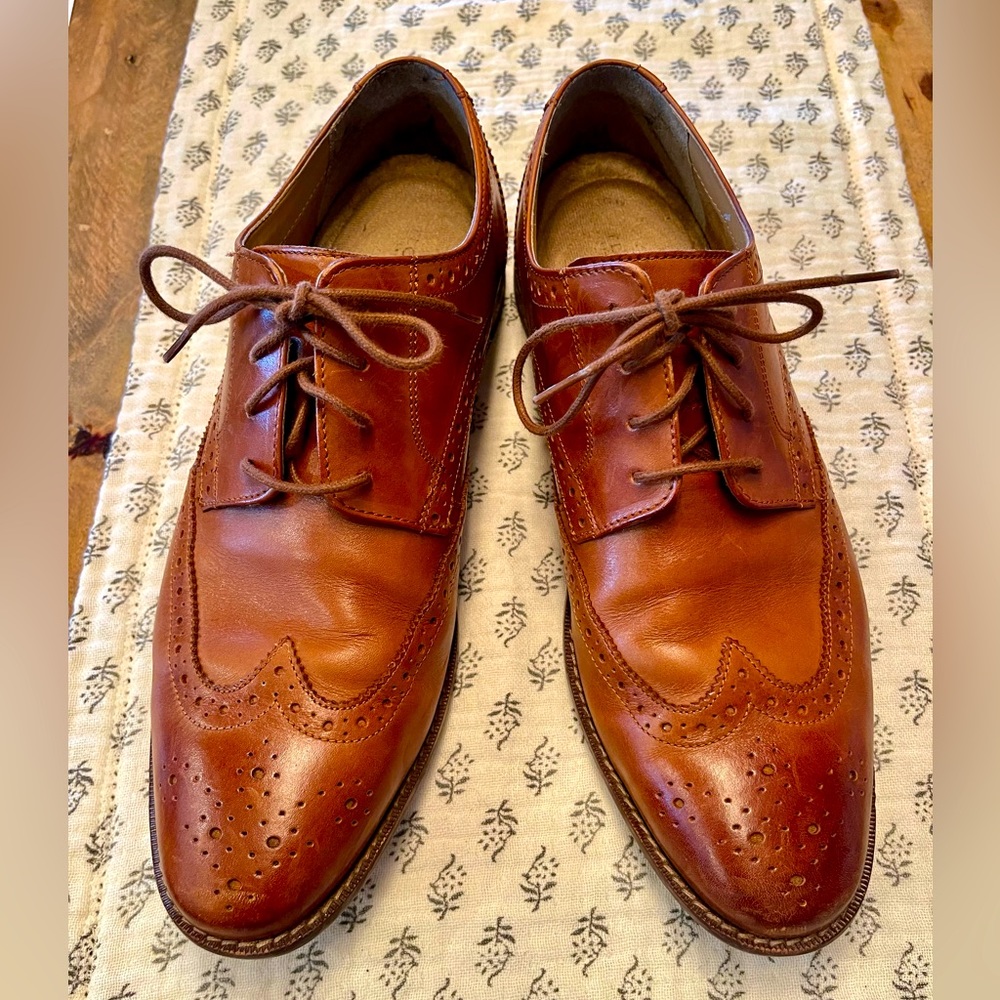 Florsheim Mens Rucci Wing Tip Oxford Shoes - Size 12D - color Cognac